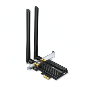 Адаптер Tp-Link ARCHER TX50E 11AX 3000Mbps dual-band PCI-E adapter, 2402Mbps at 5G and 574Mbps at 2.4G, support Bluetooth 5.0, WPA2 encryption, two external Antennas.