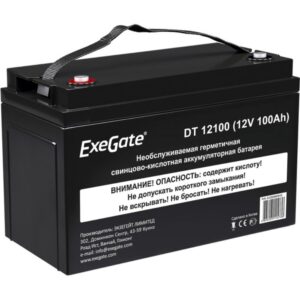 Аккумуляторная батарея ExeGate DT 12100 (12V 100Ah, под болт М6)