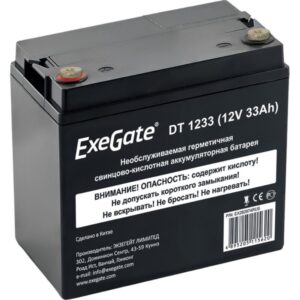 Аккумуляторная батарея ExeGate DT 1233 (12V 33Ah, под болт М6)