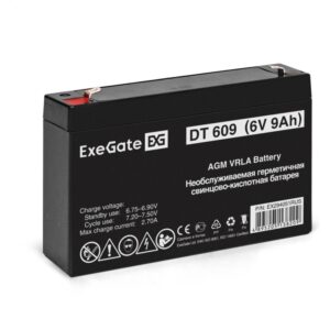 Аккумуляторная батарея ExeGate DT 609 (6V 9Ah, клеммы F1)
