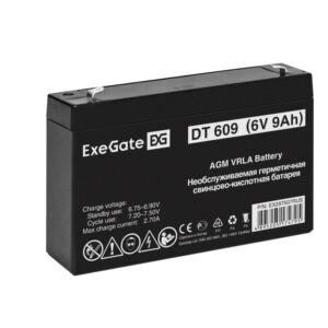 Аккумуляторная батарея ExeGate DT 609 (6V 9Ah, клеммы F2)