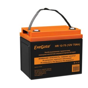Аккумуляторная батарея ExeGate EX282984RUS HR 12-75 (12V 75Ah, под болт М6)