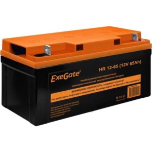 Аккумуляторная батарея ExeGate HR 12-65 (12V 65Ah, под болт М6)