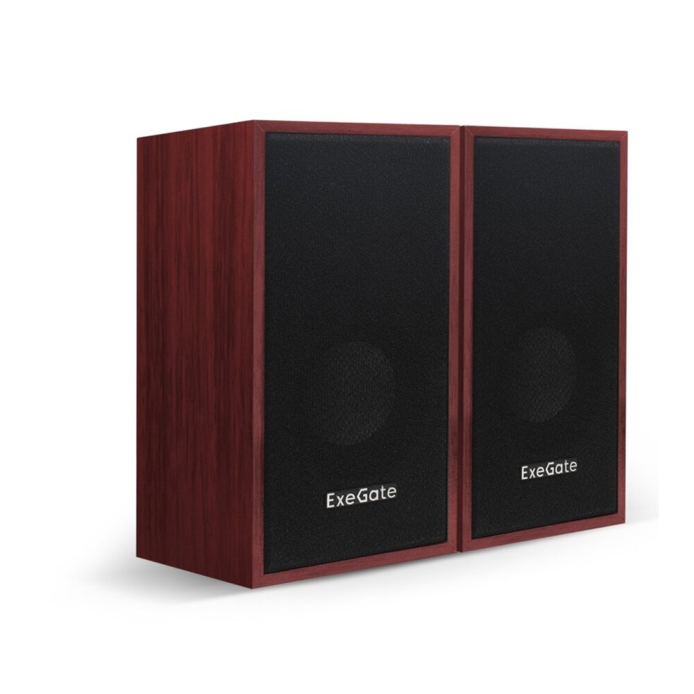 Акустическая система 2.0 ExeGate EX287059RUS Tango 314 (питание USB, 2х3Вт (12 Вт RMS), 80-20000Гц, темное дерево)