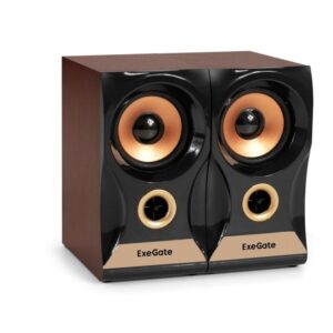 Акустическая система 2.0 ExeGate Maestro SPS-590 (Активная, питание 220В, 2х3Вт, 30-18000Гц, темное дерево, Color Box)
