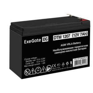 Батарея для ИБП ExeGate EP129858RUS DTM 1207/EXG1270 (12V 7Ah) клеммы F2