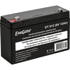 Батарея для ИБП ExeGate EP234537RUS DT 612/EXG6120 (6V 12Ah) клеммы F1