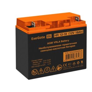 Батарея для ИБП ExeGate EP234540RUS HR 12-18/EXG12180 (12V 18Ah), клеммы под болт М5