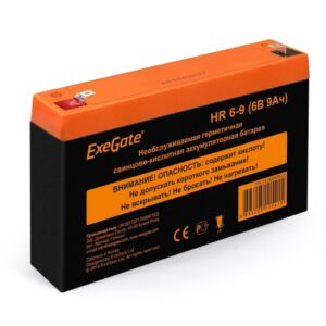 Батарея для ИБП ExeGate HR 6-9 (6V 9Ah, 634W), клеммы F2