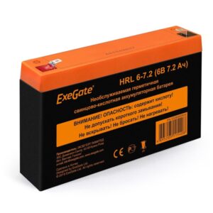Батарея для ИБП ExeGate HRL 6-7.2 (6V 7.2Ah), клеммы F1
