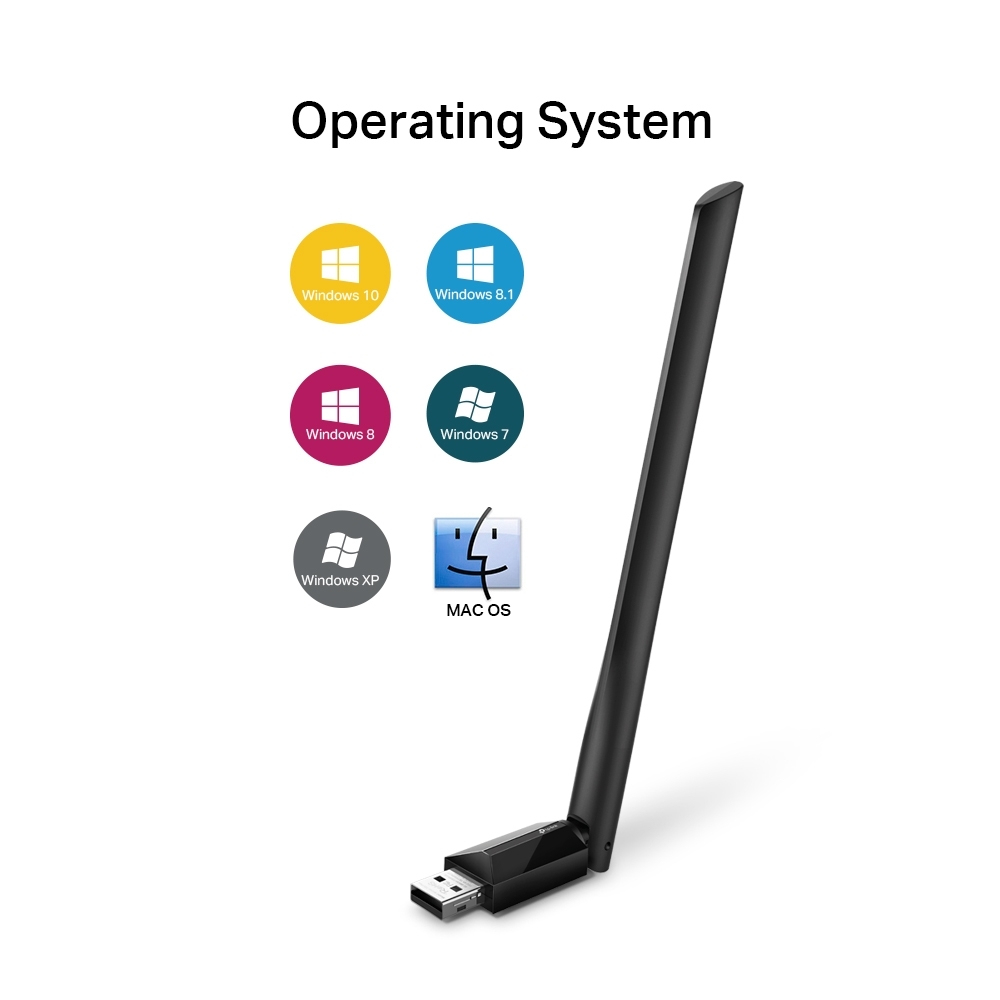 Беспроводный двухдиапазонный USB2.0 адаптер TP-Link Archer T2U Plus, 433 Мбит/с + 200 Мбит/с