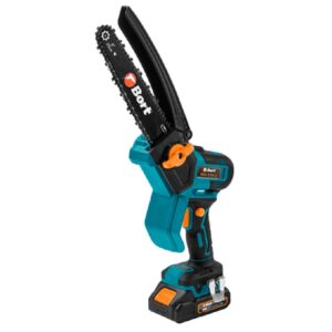 Bort BKS-218-LI Цепная пила аккумуляторная,  {18В Li-Ion, Makita 18V LXT,  шина 203мм, Бесщеточный, Шаг цепи, дюйм 1/4, движения цепи, м/сек 10, вес 1,31 кг, 2 АКБ + ЗУ} [93419689]