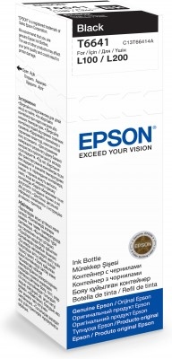 Чернила Epson L100/110/200/210/300/355/550/555 (O) C13T66414A, black, 70ml