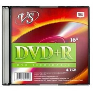 Диски VS DVD+R 4.7Gb, 16x, Slim Case 5шт.(620519)