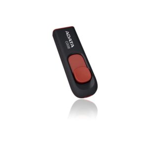 Флешка USB ADATA Classic C008 (AC008-16G-RKD), 16Gb, USB 2.0, R/W 30/6, черный/красный