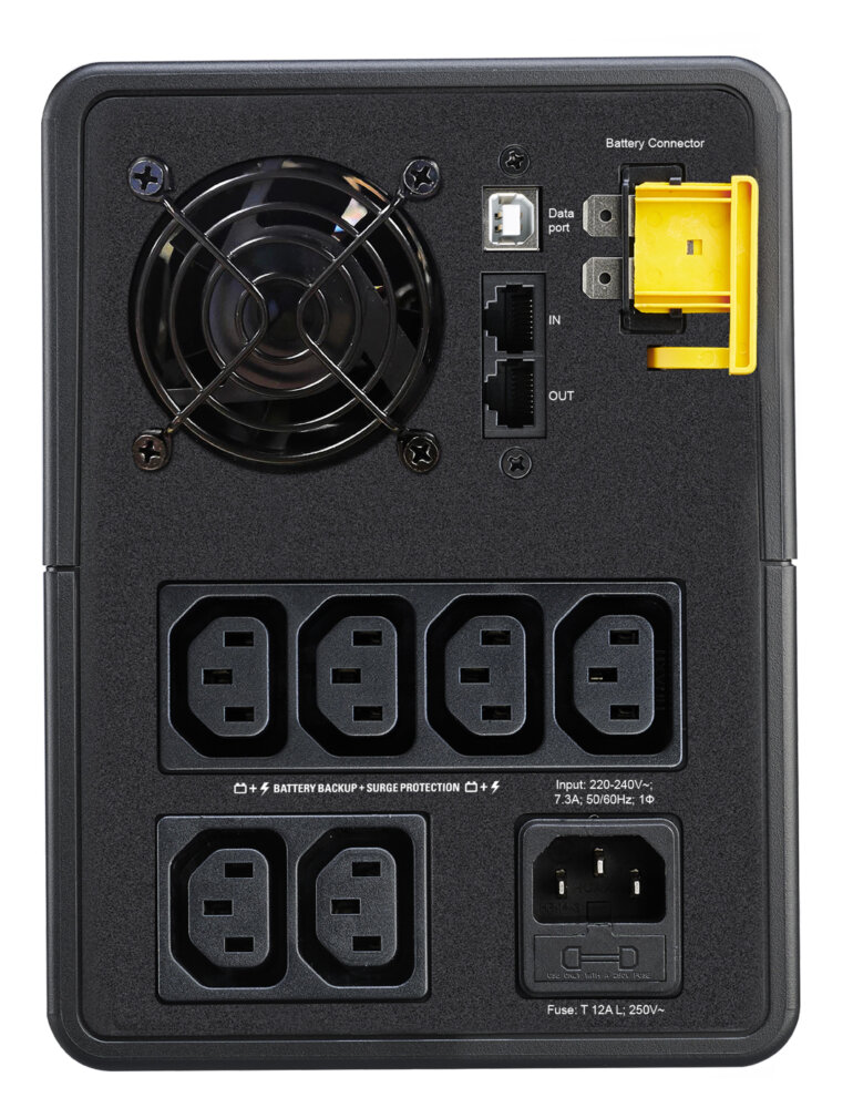Источник бесперебойного питания APC Back-UPS BX1600MI / 1600ВА / 900Вт / 6xIEC 320 C13, 2xRJ-45