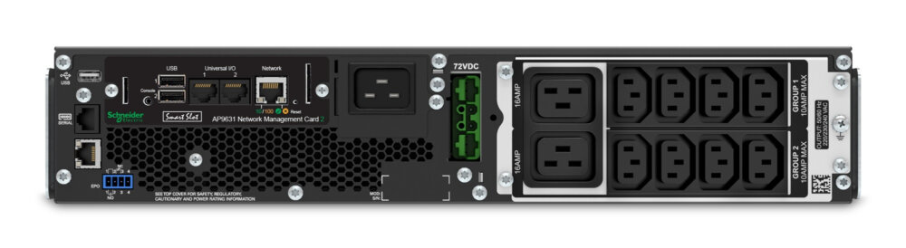 Источник бесперебойного питания APC Smart-UPS SRT / 2200ВА / 1980Вт / IEC320 С13x8, IEC320 С19x2