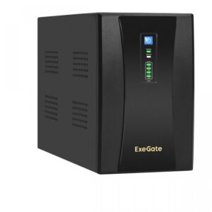 Источник бесперебойного питания ExeGate EX292606RUS SpecialPro UNB-2000.LED.AVR.1SH.2C13 2000VA/1200W, LED, AVR,1*Schuko+2*C13, металлический корпус, черный