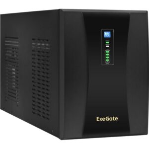 Источник бесперебойного питания ExeGate EX292614RUS SpecialPro UNB-3000.LED.AVR.3SH.2C13.RJ.USB 3000VA/1800W,LED, AVR,3*Schuko+2*C13,RJ45/11,USB, металлический корпус, черный