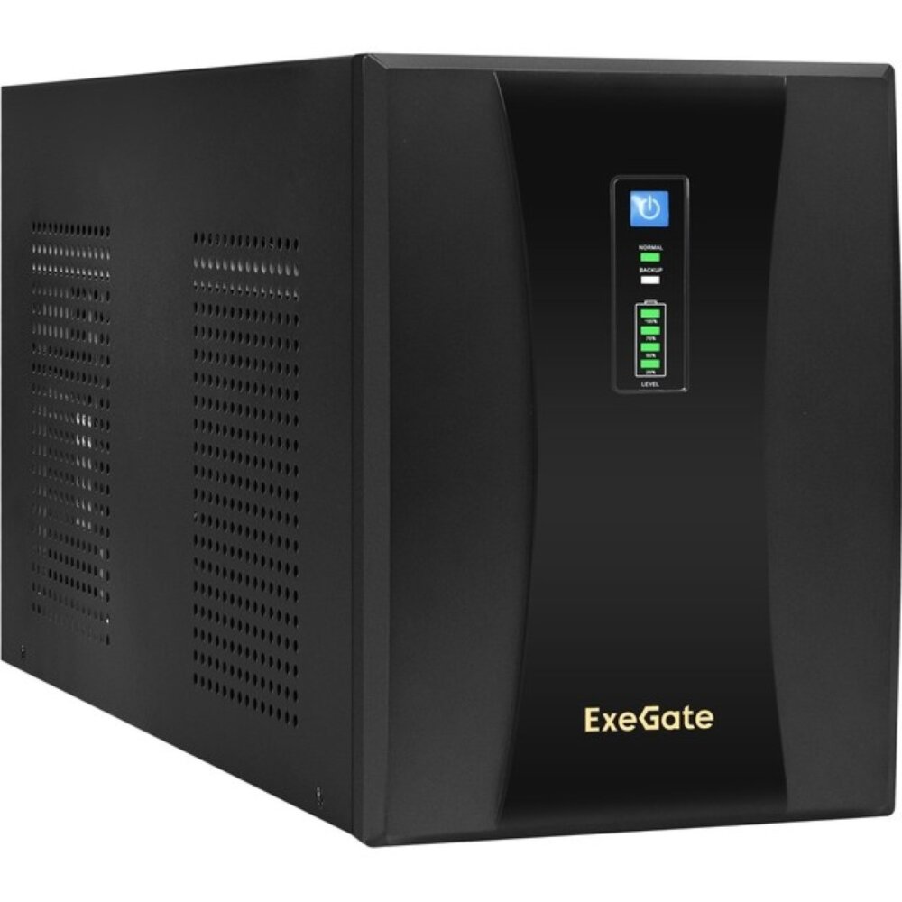 Источник бесперебойного питания ExeGate EX292614RUS SpecialPro UNB-3000.LED.AVR.3SH.2C13.RJ.USB 3000VA/1800W,LED, AVR,3*Schuko+2*C13,RJ45/11,USB, металлический корпус, черный