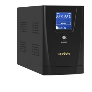 Источник бесперебойного питания ExeGate EX292630RUS SpecialPro Smart LLB-2000.LCD.AVR.1SH.2C13.RJ.USB 2000VA/1200W, LCD, AVR, 1*Schuko+2*C13,RJ45/11,USB, металлический корпус, черный