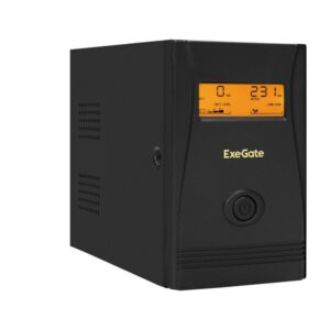 Источник бесперебойного питания ExeGate EX292775RUS Power Smart ULB-800.LCD.AVR.4C13 800VA/480W, LCD, AVR, 4*C13, металлический корпус, черный