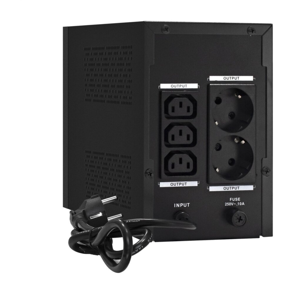 Источник бесперебойного питания ExeGate EX292797RUS SpecialPro UNB-1500.LED.AVR.2SH.3C13 1500VA/950W, LED, AVR, 2*Schuko+3*C13, съемн.кабель, металлический корпус, черный