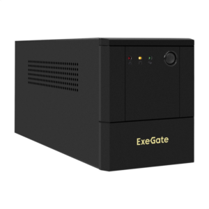 Источник бесперебойного питания ExeGate Power NB-2000.LED.AVR.4SH (2000VA/1200W, LED, AVR, 4*Schuko, батарея 12V 9Ah - 2 шт., металлический корпус, Black)