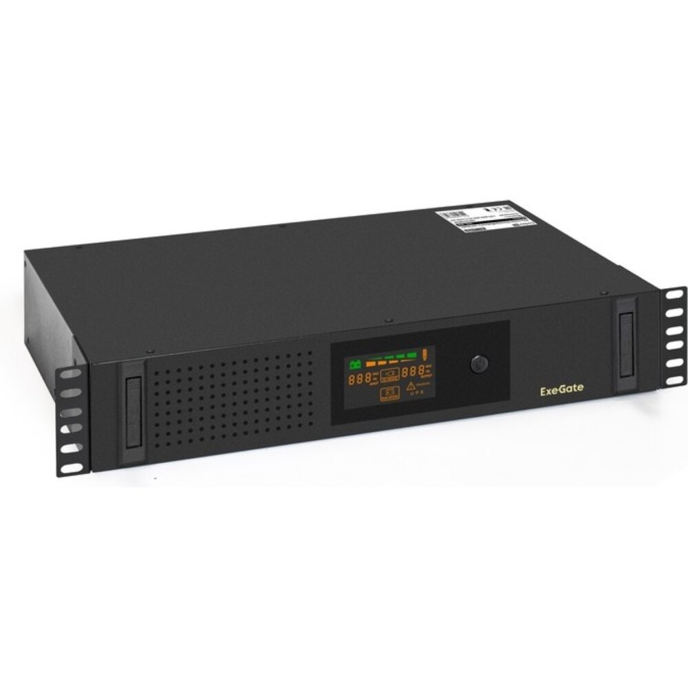 Источник бесперебойного питания ExeGate ServerRM UNL-800.LCD.AVR.2SH.3C13.USB.2U / 800 ВА / 480 Вт / 2 x CEE 7 (евророзетка), 3 x IEC 320 C13