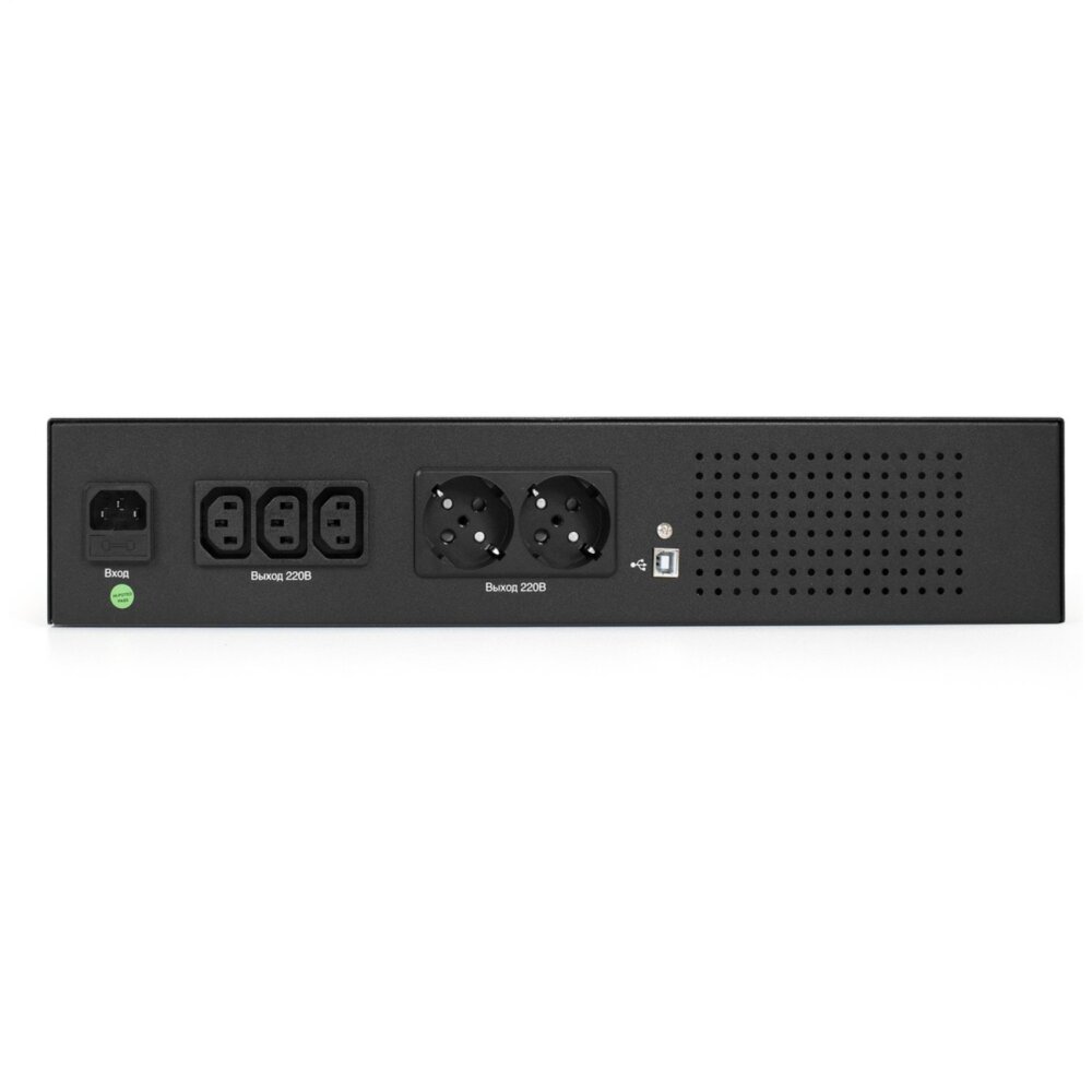 Источник бесперебойного питания ExeGate ServerRM UNL-800.LCD.AVR.2SH.3C13.USB.2U / 800 ВА / 480 Вт / 2 x CEE 7 (евророзетка), 3 x IEC 320 C13