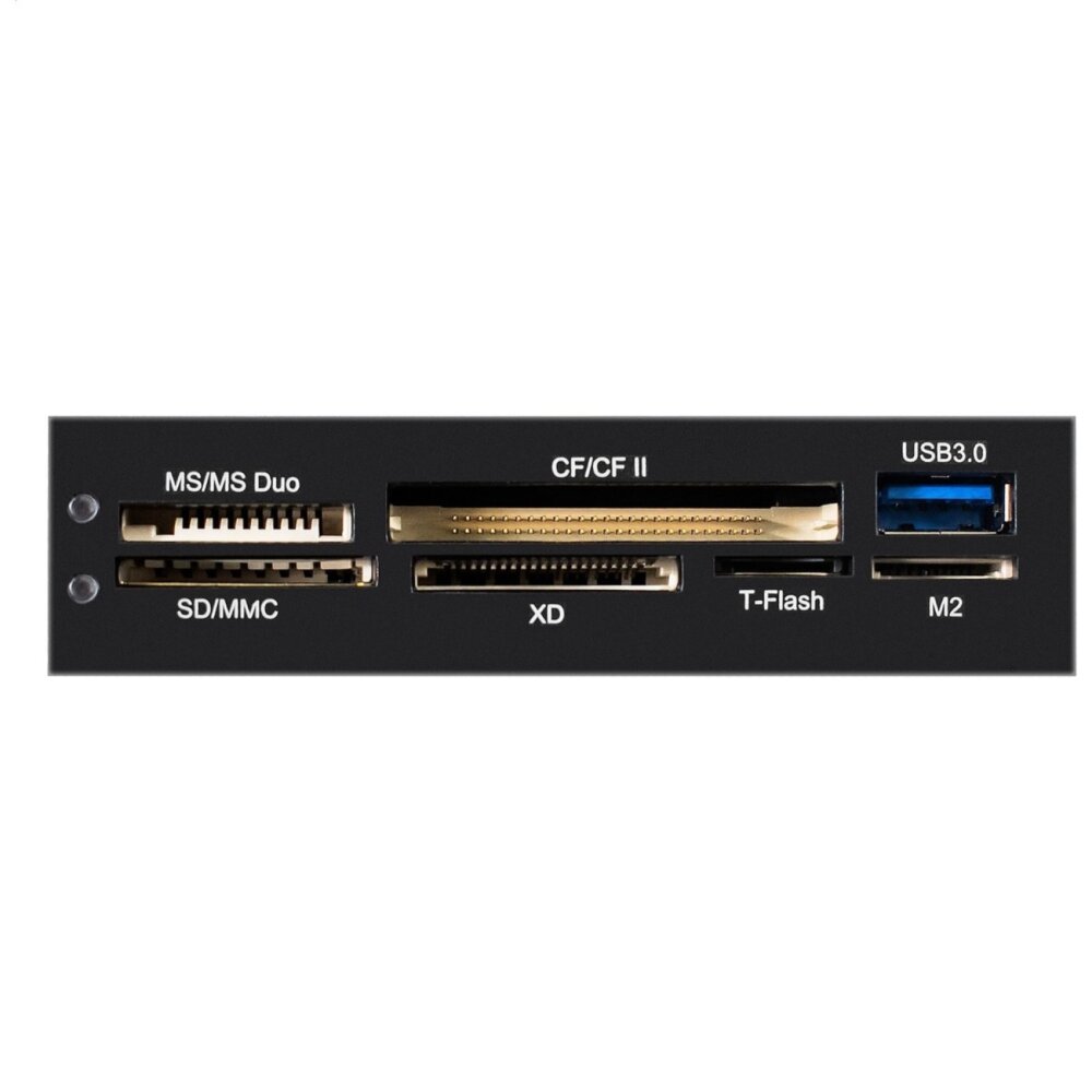 Кард-ридер ExeGate CR-611U3/черный/SD/SDHC/SDXC/MMC/microSD/T-Flash/CF/MS/MS micro/XD/USB 3.0/металл/пластик