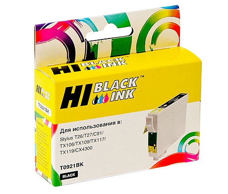 Картридж Epson Stylus C91/CX4300/T26/TX106/109 (Hi-Black) new, T09214A10/C13T10814A10, BK