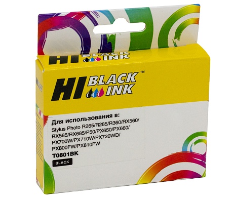 Картридж Epson Stylus Photo P50/PX660/700W/800FW/R265 (Hi-Black) new , C13T08014010, BK