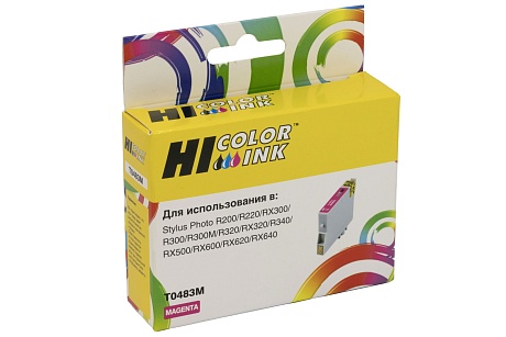 Картридж Epson Stylus Photo R200/R300/RX500/RX600 (Hi-black) new, C13T04834010, M