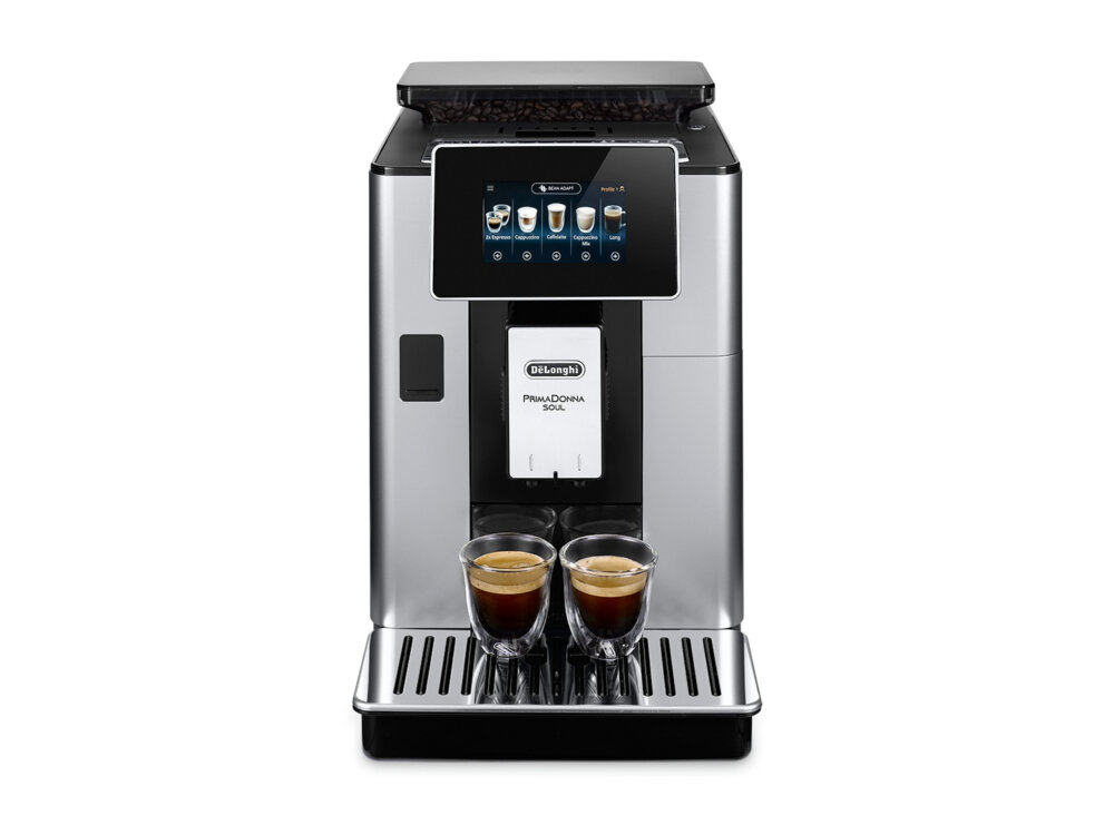 Кофемашина DeLonghi ECAM610.55.SB 1450Вт черный/серебристый