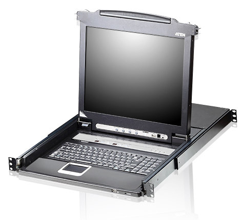 Коммутаторы консоли ATEN SINGLE RAIL 16P PS/2-USB LCDKVMP 17INCH (CL5716MR).