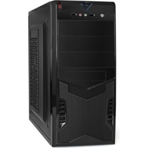 Компьютерный корпус Miditower ExeGate CP-601 Black, ATX, (без БП), 2хUSB, Audio