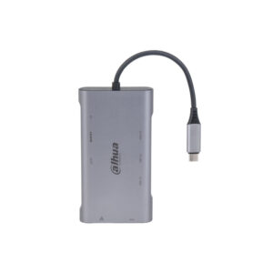 Концентратор USB Dahua TC39, USB Type-C, USB 3.0 + HDMI + RJ45 + VGA + SD/TF +PD Docking Station, USB