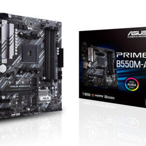 Материнская плата ASUS PRIME B550M-A, AM4, AMD B550, 4xDDR4, 4xSATA, 2xM.2, 1xPCIe 4.0 x16, DVI-D, HDMI, D-Sub, 1x1Gb LAN, 3x3.5 мм, 7.1, microATX