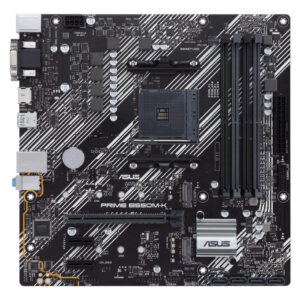 Материнская плата ASUS PRIME B550M-K, AM4, AMD B550, 4xDDR4, 4xSATA, 2xM.2, 1xPCIe 4.0 x16, 2xPCIe x1, D-Sub, DVI-D, HDMI, 1x 1Gb LAN, 6xUSB, 3x3.5 мм, 7.1, microATX