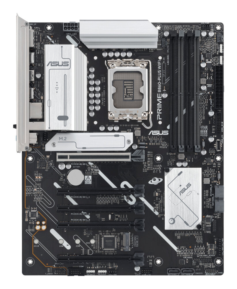 Материнская плата ASUS PRIME B860-PLUS WIFI, LGA1851, Intel B860, 4xDDR5, 4xSATA, 2xM.2, 1xPCIe 5.0 x16, DisplayPort, HDMI, 1x2.5Gb LAN, USB Type-C, 3x3.5 мм, 7.1, ATX