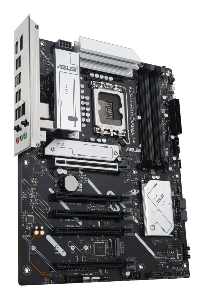 Материнская плата ASUS PRIME B860-PLUS WIFI, LGA1851, Intel B860, 4xDDR5, 4xSATA, 2xM.2, 1xPCIe 5.0 x16, DisplayPort, HDMI, 1x2.5Gb LAN, USB Type-C, 3x3.5 мм, 7.1, ATX