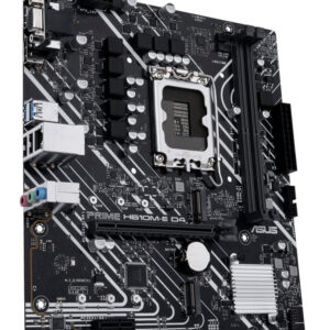 Материнская плата ASUS PRIME H610M-E D4-CSM, LGA1700, Intel H610, 2xDDR4, 4xSATA, 2xM.2, 1xPCIe 4.0 x16, 1xPCIe x1, DisplayPort, HDMI, D-Sub, 1x1Gb LAN, 3x3.5 мм, 7.1, microATX