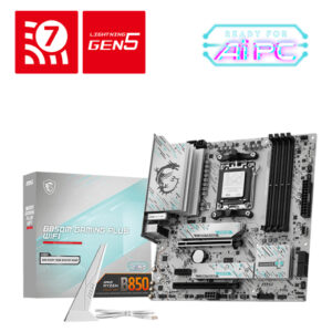 Материнская плата MSI B850M GAMING PLUS WIFI, AM5, AMD B850, 4xDDR5, 4xSATA 6Gb/s, 2xM.2, 1xPCIe 5.0 x16, 1xPCIe 3.0 x1, 1xPCIe 4.0 x4, 1xDisplayPort, 1xHDMI, 1x5Gb LAN, 3xUSB 5Gbps Type-A, 3xUSB 10Gbps Type-A, 1xUSB 10Gbps Type-C, 7.1, microATX