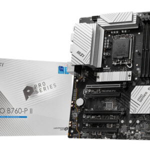 Материнская плата MSI PRO B760-P II, LGA1700, Intel B760, 4xDDR5, 4xSATA, 2xM.2, 1xPCIe 4.0 x16, DisplayPort, HDMI, 1x2.5Gb LAN, USB Type-C, 5x3.5 мм, 7.1, ATX