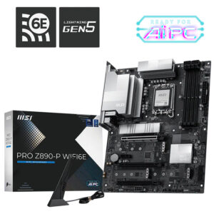 Материнская плата MSI PRO Z890-P WIFI6E, LGA1851, Intel Z890, 4xDDR5, 4xSATA, 4xM.2, 1xPCIe 5.0 x16, 2xPCIe 4.0 x4, 1xPCIe 4.0 x1, 1xHDMI, 1xDisplayPort, 1x 5Gb LAN, 8xUSB (4xUSB 2.0, 2xUSB 5Gbps, 1xUSB 10Gbps Type-A, 1xUSB 10Gbps Type-C), 3x3.5 мм, 7.1, ATX