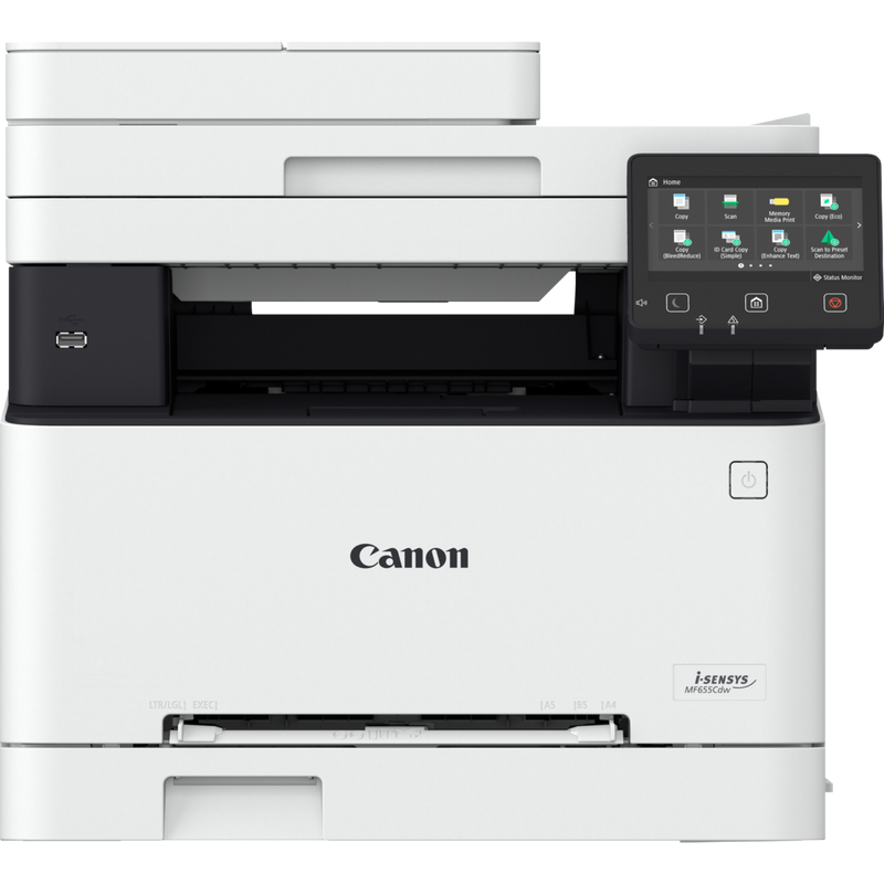 МФУ лазерное Canon i-SENSYS MF657Cdw (5158C001/5158C012), A4, цветное, печ. 21 стр/мин., скан. до 27 стр/мин (ч/б) 14 стр/мин (цвет), 1200 x 1200 dpi (принтер), 600 x 600 dpi (сканер), RJ45, USB, Wi-Fi