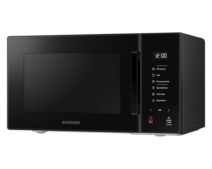 Микроволновая печь Samsung MG23T5018AK/BW черный, 23 л, 800 Вт, переключатели - сенсор