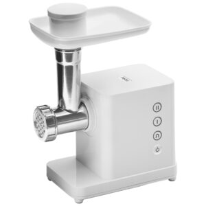 Мясорубка электрическая Haier HG-600 белый, 900 Вт, 2.7 кг/мин, реверс, защита от перегрузки, насадки - 4