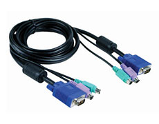 Набор кабелей D-LINK DKVM-CB3 для DKVM - 2хPS/2,1xVGA, 3м